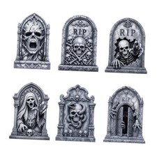 6 PCS Halloween Tombstone Decorations, DIY Graveyard Yard Signs  Halloween-01