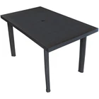 Large Summer  Plastic Outdoor Rectangle Table, Garden Patio, Dining Furniture.