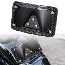 3149 Upgrade Curved Laydown License Plate Mount with Frame Compatible with Ha...