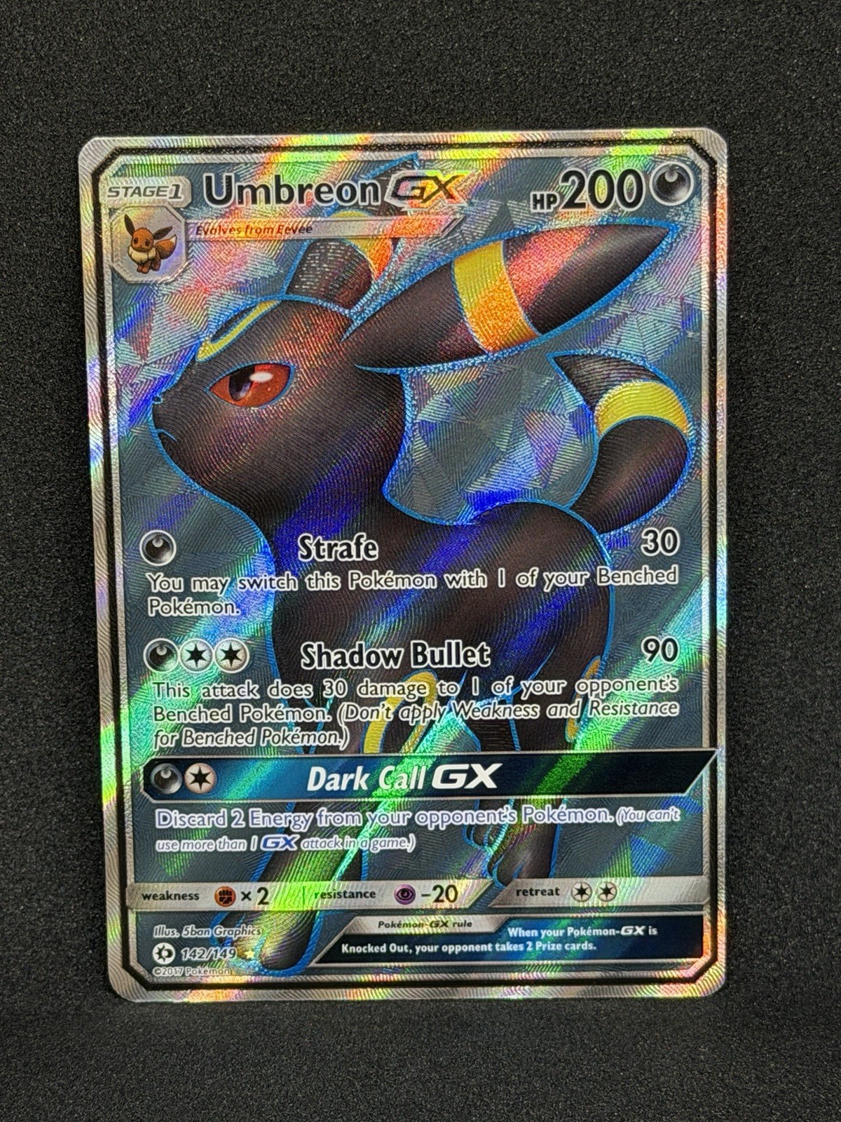 Umbreon GX 2017 Sun & Moon #142/149 Holo (Full Art) Price Guide