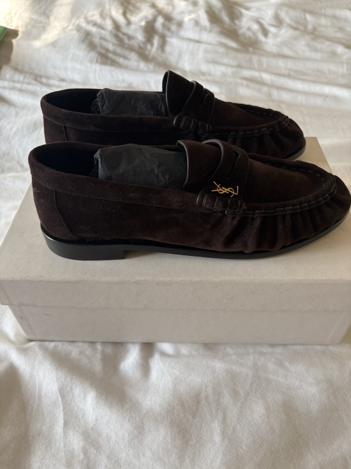 SAINT LAURENT Mocassino Le Supple in camoscio taglia 38
