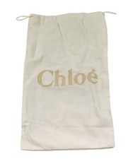CHLOE Dust Bag White Drawstring Travel Storage Pouch Medium 8x13