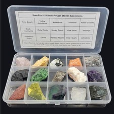 Rock & Mineral Collection Kit for Adults and Kids Natural Rocks Tumbling... 