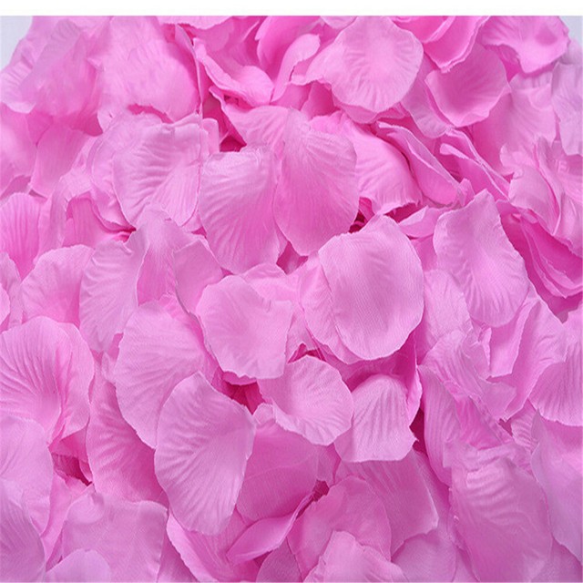 1000Pcs Fake Flower Petals Artificial Rose Petal Decor for Wedding Prom