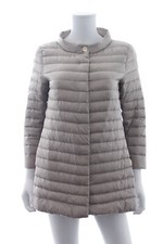 Herno Cropped Sleeve Padded Down Coat / Silver Grey / Rrp: £750.00