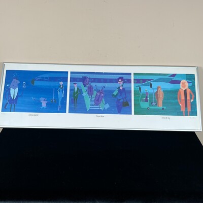Shag Art Lithograph Departure Idlewild Stopover Borneo Arrival Ape City Signed
