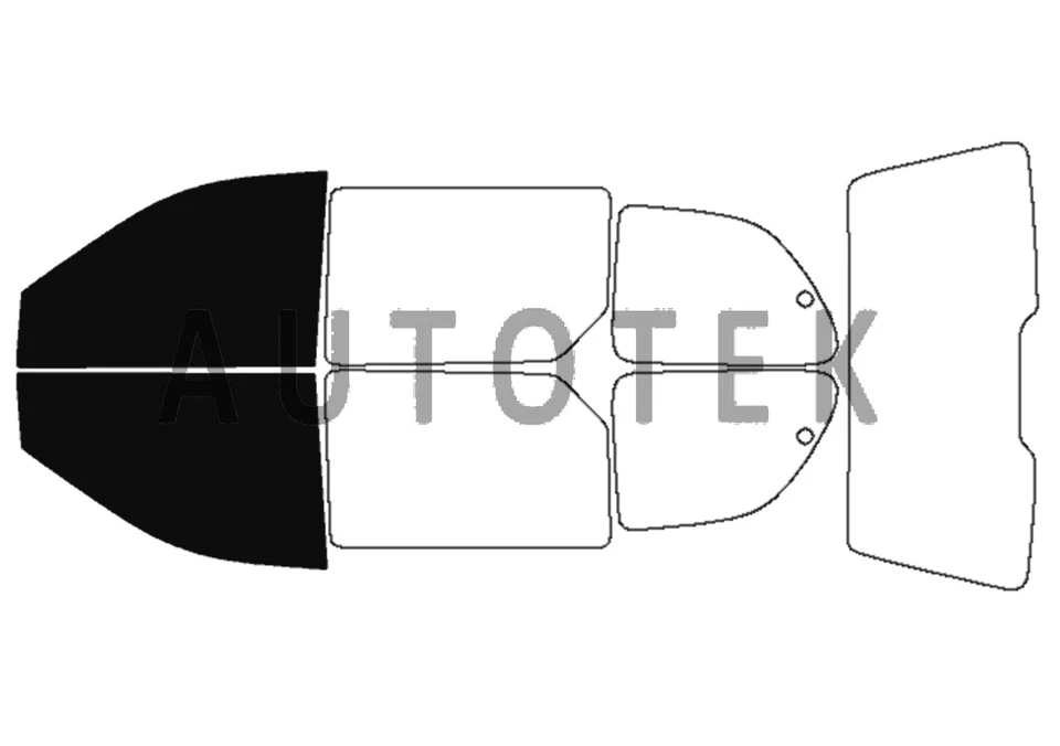 Película precortada tinte de ventanas delanteras de dos puertas para Dodge Grand Caravan 1996-2000 Foto 2 de 4