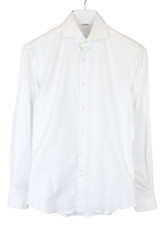SUITSUPPLY Extra Slim Fit Formal Shirt Men's MEDIUM Cutaway Neck Button Up White