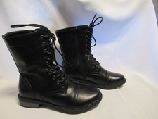 Pierre Dumas Black Combat Boots - Size 7