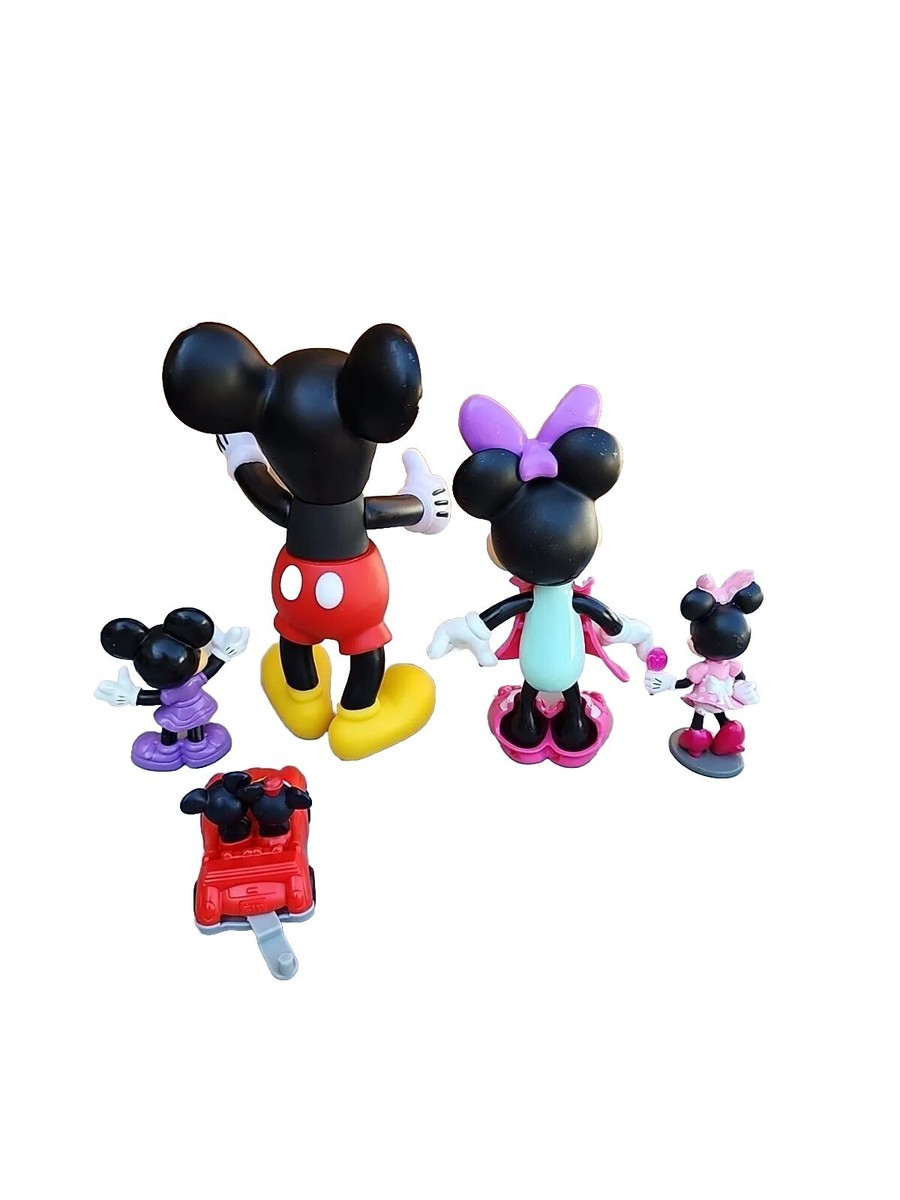 ミッキー   置物 Lot of 5 Plastic Disney Mickey & Minnie Dolls Toy Figurines