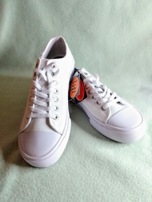 Womens Lugz Stagger Lo White Casual Sneakers Lace Up Size Medium NEW IN  BOX