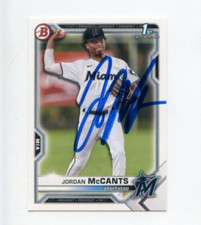 JORDAN MCCANTS SIGNED 2021 BOWMAN DRAFT BASEBALL CARD AUTO