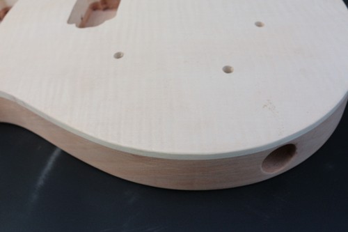 Left hand Guitar Body Mahogany+ Flame Maple Diy Guitar Project - Picture 7 of 9