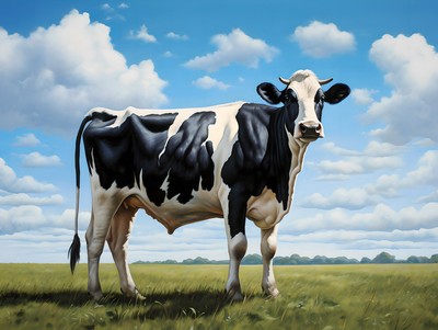 Cow Atmospheric Scene Oil Painting Home Decor Wall Art Picture Printed on Canvas