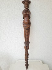 Karyatide Zierelement, Holz geschnitzt, antik um 1880
