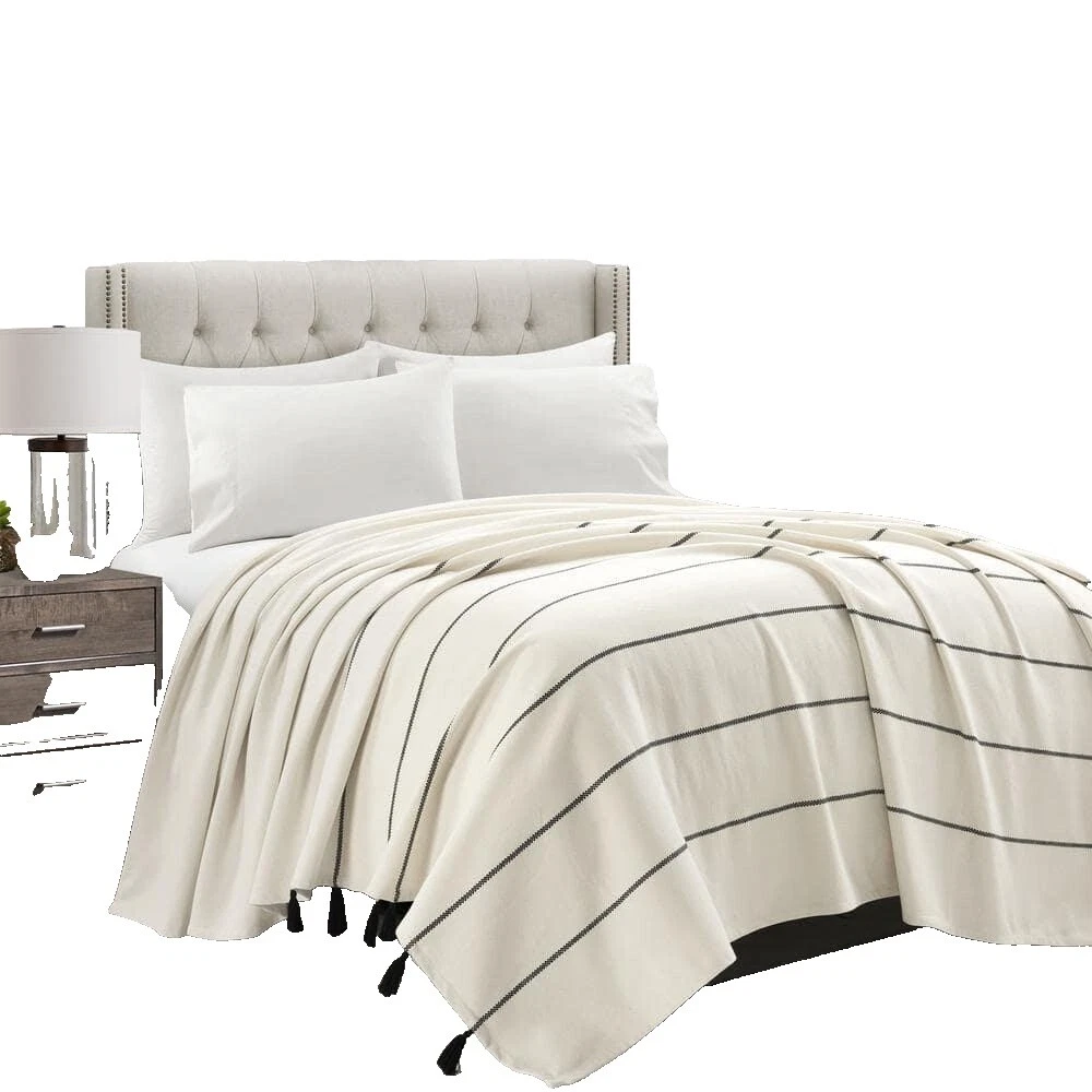 White Linen Blend Quilts, Bedspreads & Coverlets