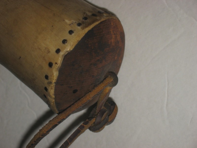 One handmade powderhorn. Early 19th century