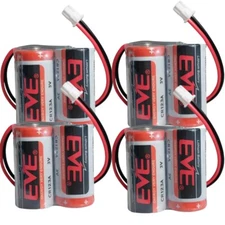 4X CR123A Pack 3.0V 1500mAh Non-rechargeable Li-ion Battery with White Plug