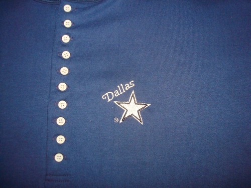 VTG 80s DALLAS COWBOYS T SHIRT MEDIUM BLUE NFL FOOTBALL 90s NOW FOR LADIES WOMEN - Picture 3 of 5