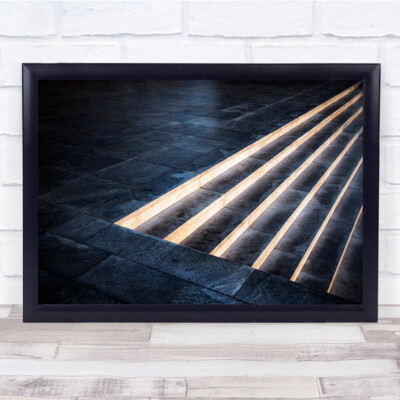 Treppe leicht Stufen Treppe Abstrakte Geometrie Treppe Treppe Wandbild Kunstdruck