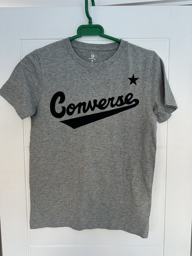 Boys Converse Grey Cotton Blend T-Shirt Age 10-12 Years VGC (V) - Picture 2 of 6