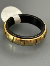 Spinner Fidget Ring Stainless Steel Size 10 Gold/Black Color Anxiety Relief NEW