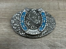 Enchantment 2002 Turquoise Horseshoe Belt Buckle Made In USA