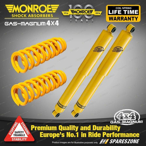 Rear STD Monroe Shock Absorbers King Springs for NISSAN PATROL GU GUII
