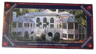 Mansions & Money Board Game: Home Building Game By Masco: Unopened, Rare, NEW