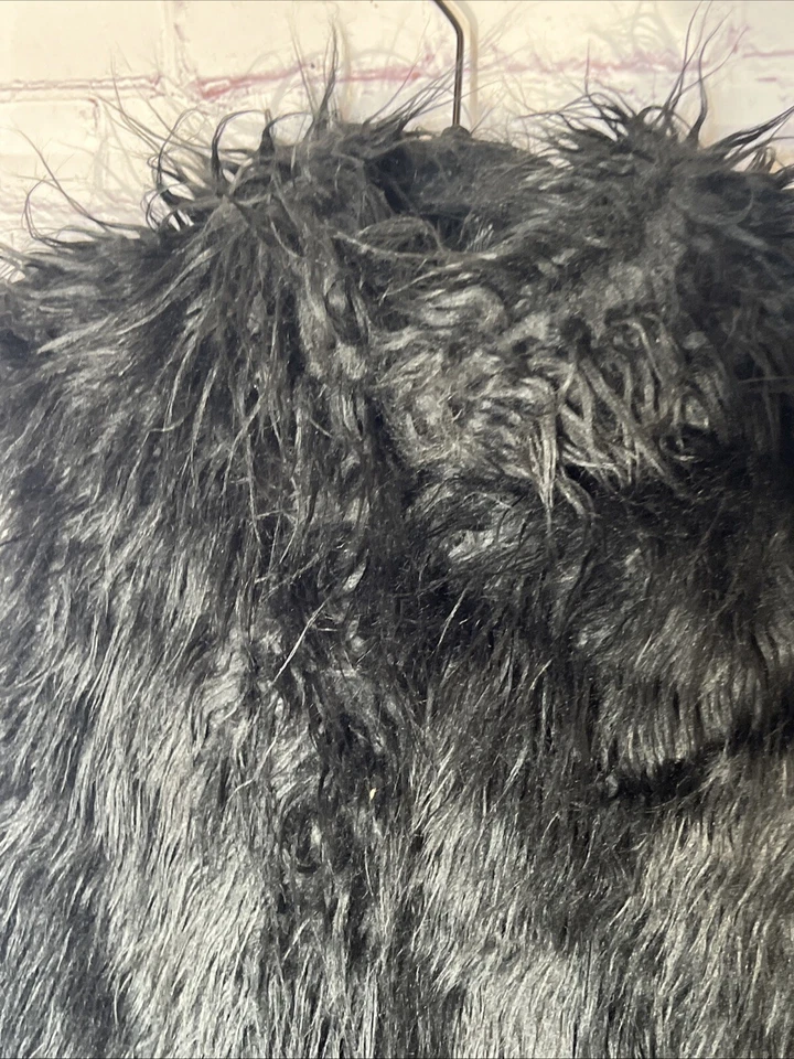 Michael Michael Kors Vest Womens Black Faux Fox Fur Medium Hook N Loop Vest - Image 3 of 4