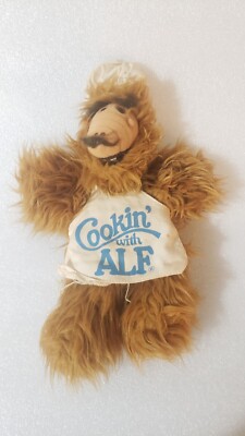 Vintage Alf 1988 Cookin' with Alf Plush Puppet Burger King Toy Promotion