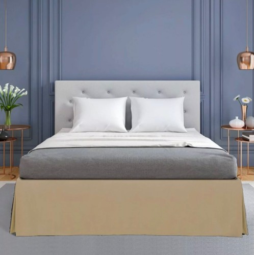 Premium Pleated Solid Bed Skirt Dust Ruffle Luxury Microfiber 15" Tailored Drop - Picture 98 of 101