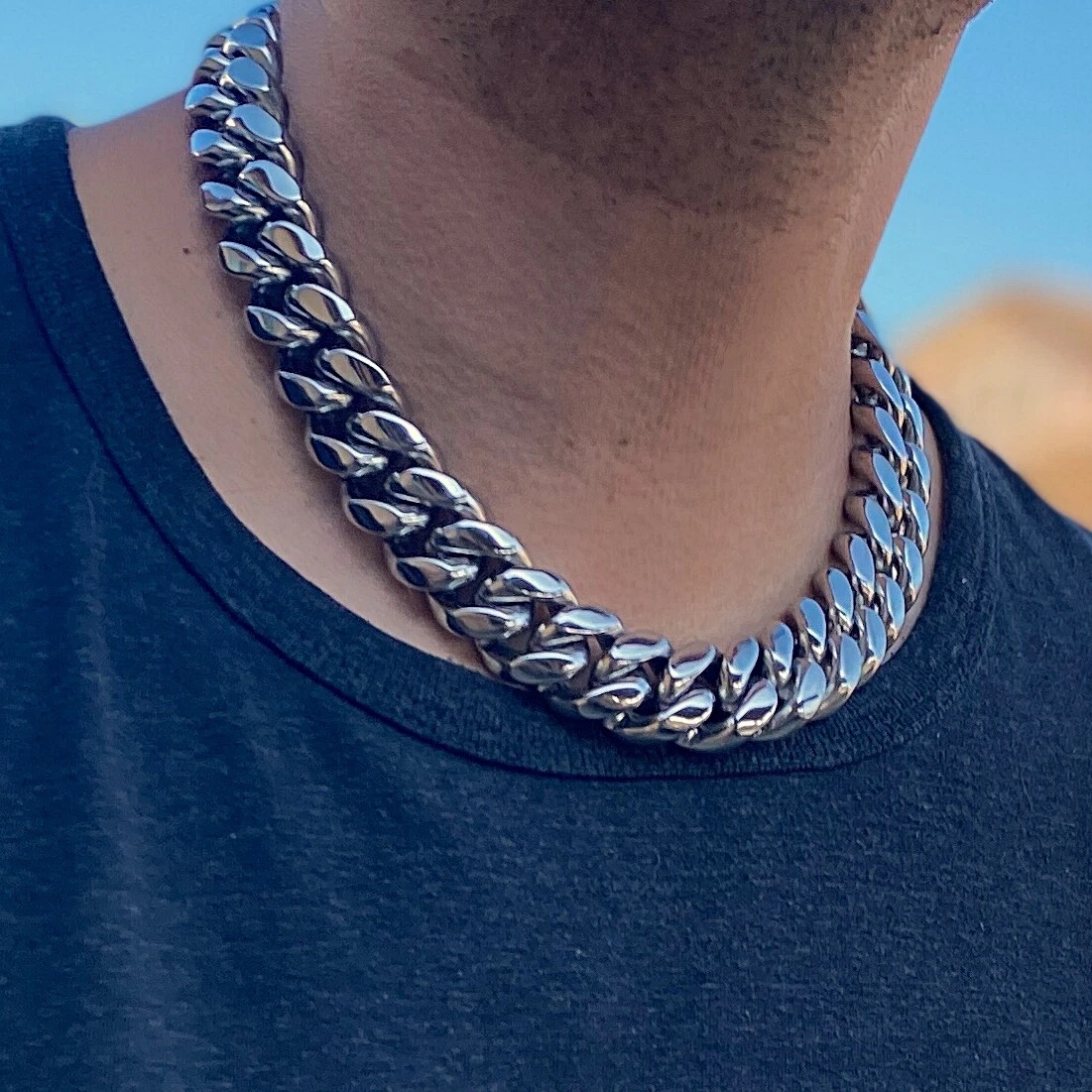 Men's Heavy Hip Hop Choker Chain Necklace