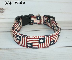 stars and stripes dog collar