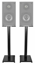  2 Black 29" Steel Speaker Stands For Dayton Audio B452 4.5" Bookshelf Speakers
