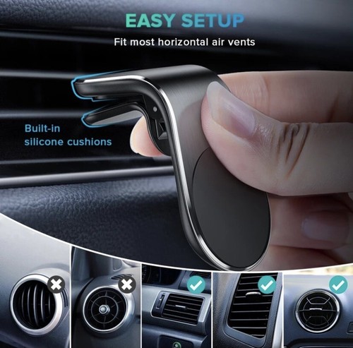 Clip On Magnetic Car Phone Holder - Photo 2 sur 4