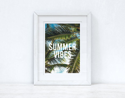 Summer Vibes Fotografie Palmen Sommer Saisonale Wand Wohndeko Druck