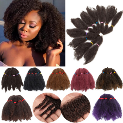 Kinky Curly Crochet Braids Short Kinky Wave as Human Hair Extensions Bundle Deal