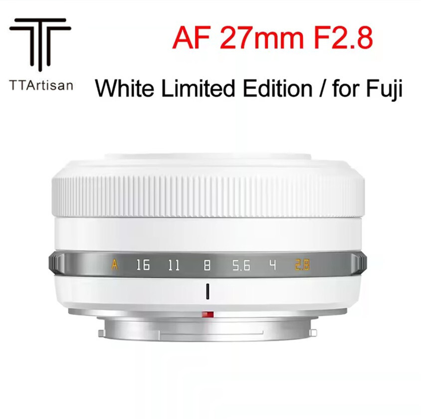 TTArtisan 27mm F2.8 Auto Focus White APS-C Lens for Fujifilm X