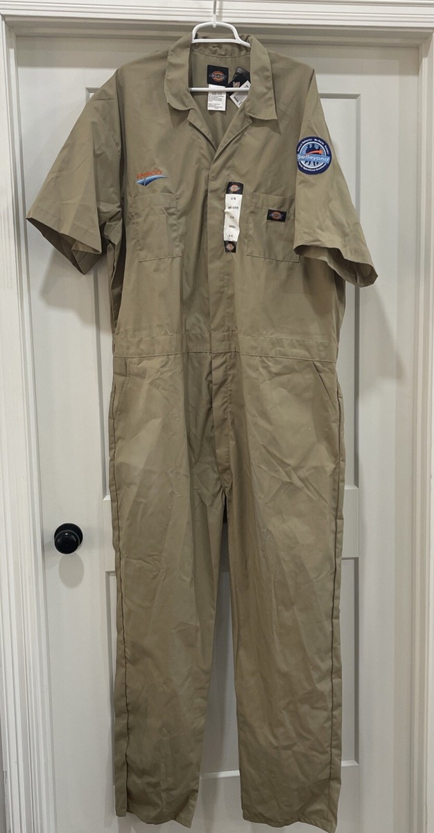 Dickies COVERALL L ベージュ【半袖】 Dickies Coverall Beige Workwear Jumpsuit XL Shortsleeves