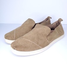 Toms Suede Womens Shoes Size 6 Slip On Moccasins Alpargata Brown Flat Sole