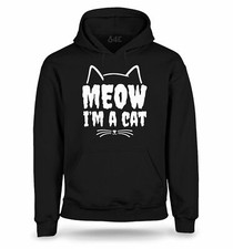 S4E Men's Meow I'm A Cat Hoodies Funny Halloween Cat Mom Sweatshirts