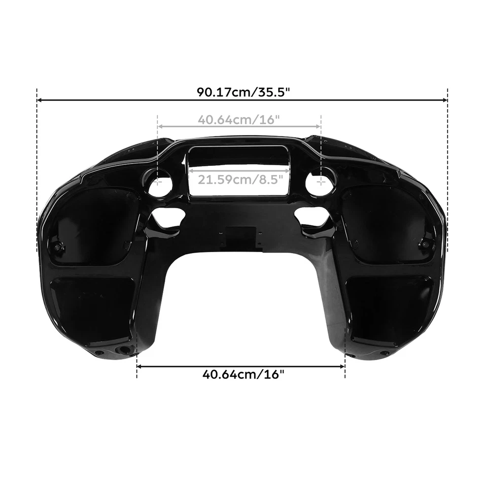 Vivid Black Inner & Outer Fairing Fit For Harley Touring Road Glide FLTR 15-23 - Image 4 of 4