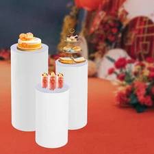 Display Decoration 3x Pedestal Flower Stand Party Cylinder Pedestal Wedding Home