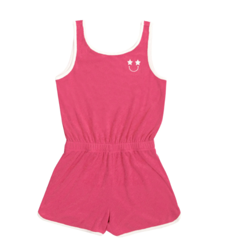 Girls Sleeveless Sleep Lounge Romper by Wonder Nation Color Pink Size XL (14-16) - Picture 1 of 3