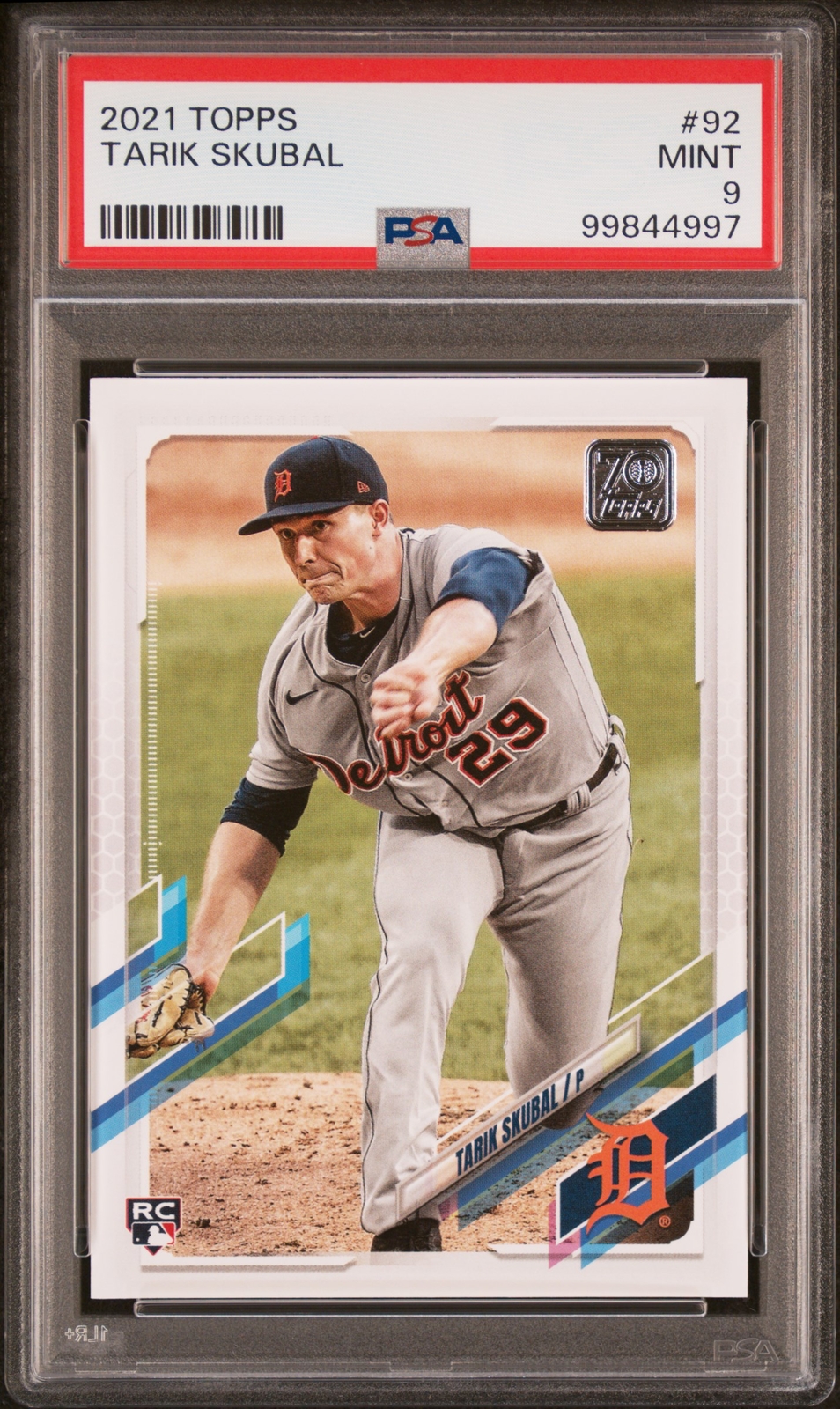 2021 TOPPS #92 TARIK SKUBAL ROOKIE RC PSA 9