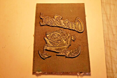 1960s Rubber Printing Letterpress Printer Block Print Cut ROSE, OUR BEST
