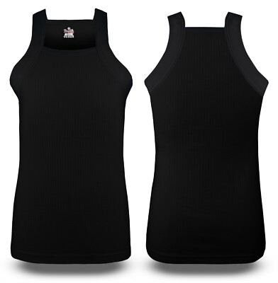 Piece Mens Vest Designer Cut cotton Rib Vests RIB GYM TANK TOP SLEEVELESS  UK