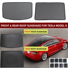 2pcs Fixed Glass Roof Sunshade Sun Visor Shield Sunroof for Tesla Model