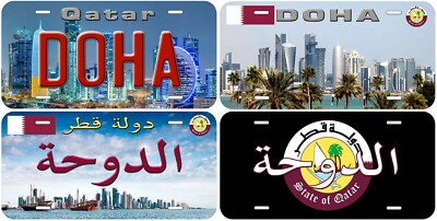 Doha Qatar Aluminum Novelty Car License Plate